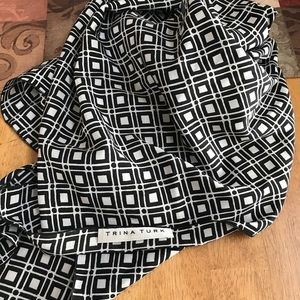 Brand new Trina Turk scarf black white design